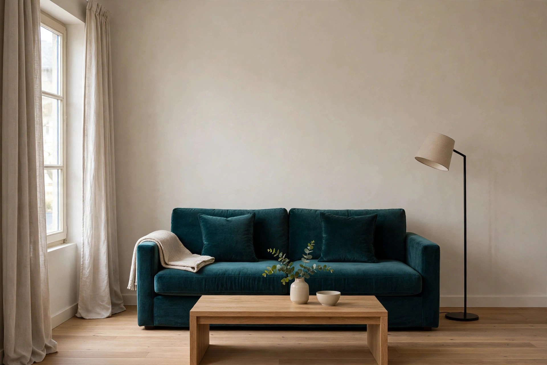 Stunning new custom sofa in the same living room